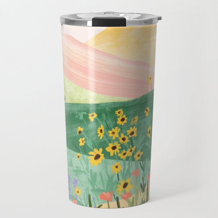 Flower Meadow Travel Mug Gallery Image 1