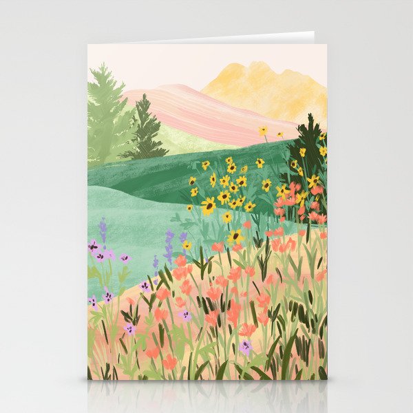Flower Meadow Stationery Card Gallery Image 1