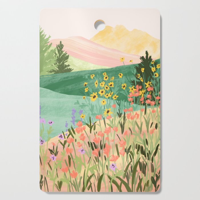 Flower Meadow Cutting Board Gallery Image 1
