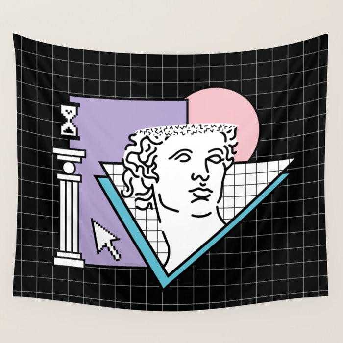 Apollo Vaporwave / greek god Wall Tapestry Gallery Image 4