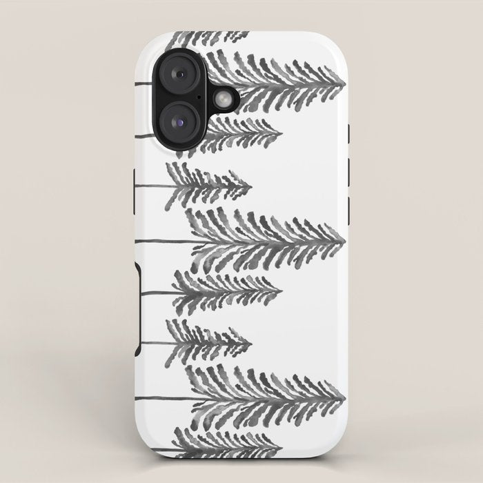 Pine Trees - Black Ink iPhone Case Gallery Image 1