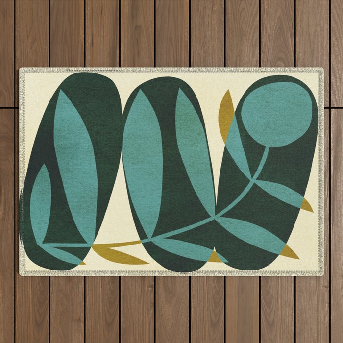 Abstract-botanical 43-2 Outdoor Rug Gallery Image 1