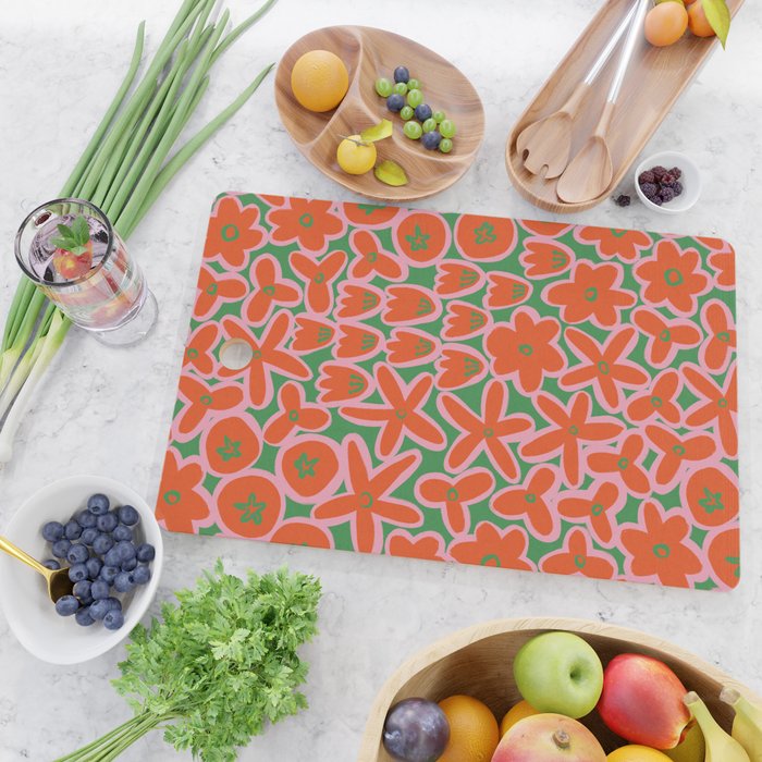 Vibrant Summer Pattern #1 Cutting Board Gallery Image 2