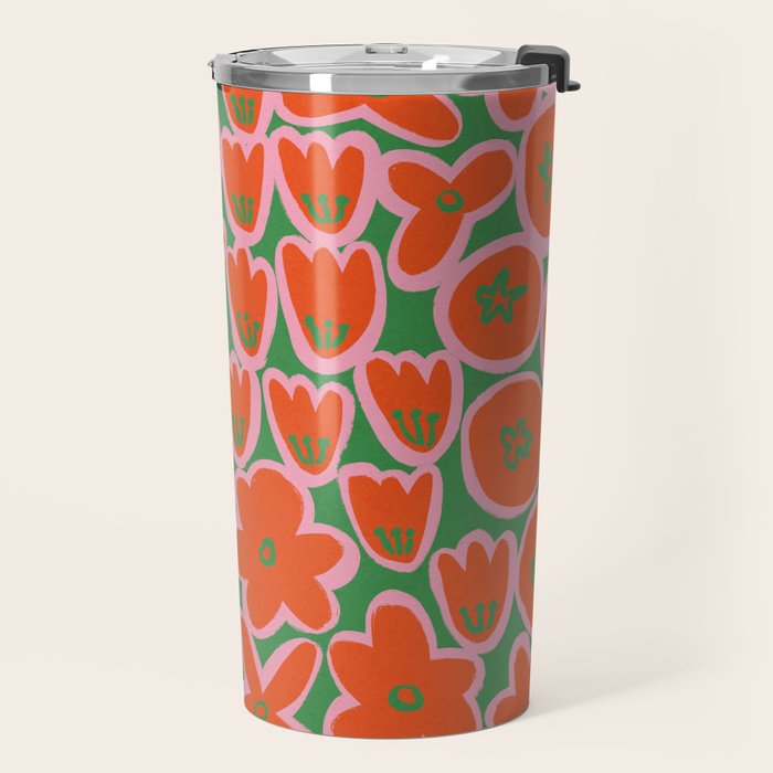 Vibrant Summer Pattern #1 Travel Mug Gallery Image 2
