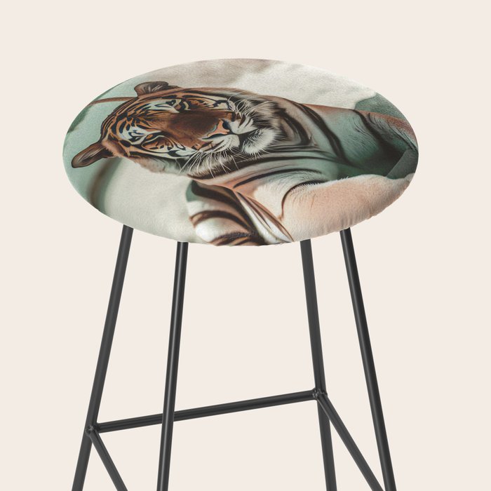 South Beach Bliss Tiger Prints Stool Gallery Image 2