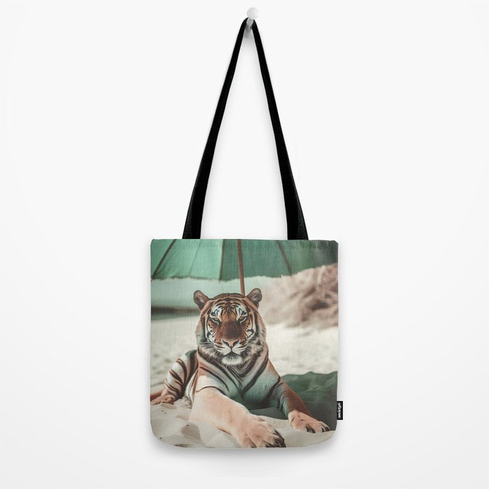 South Beach Bliss Tiger Prints Tote Bag Gallery Image 2
