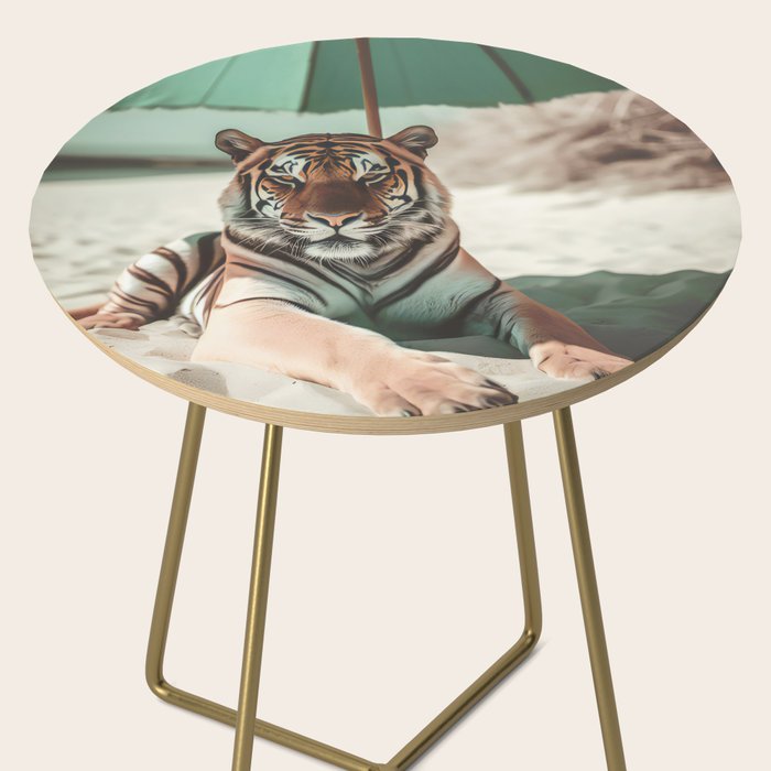 South Beach Bliss Tiger Prints Side Table Gallery Image 2