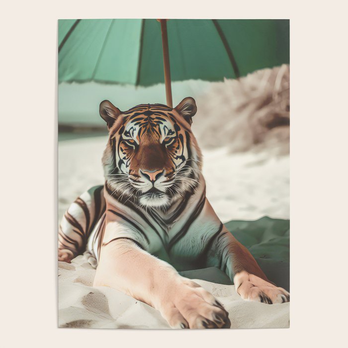South Beach Bliss Tiger Prints Poster Gallery Image 4
