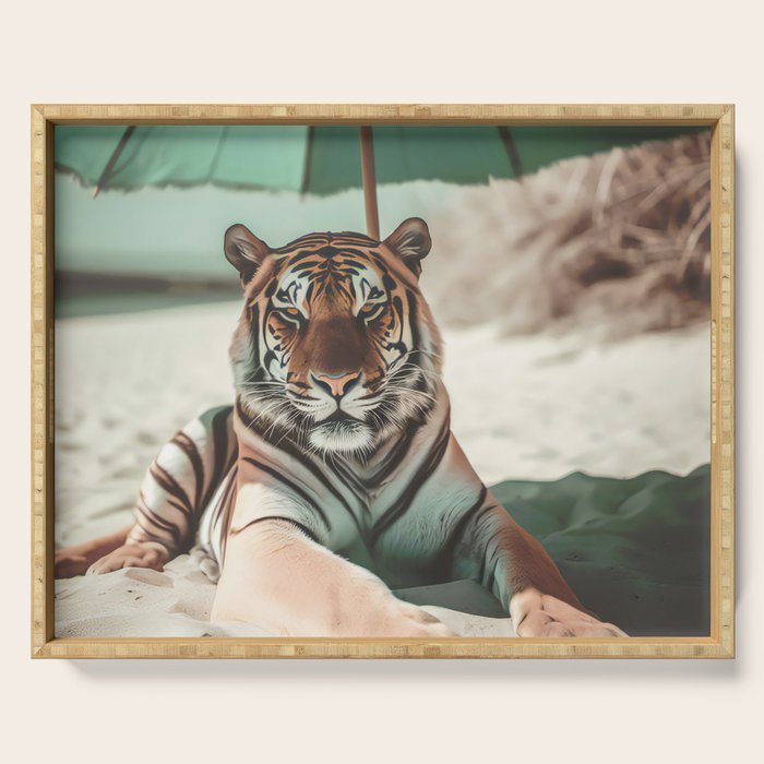 South Beach Bliss Tiger Prints Serving Tray Gallery Image 1