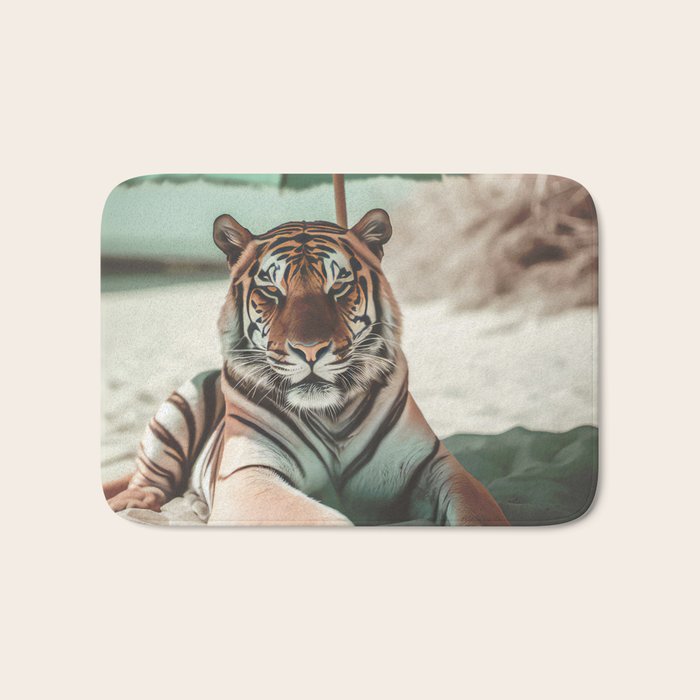 South Beach Bliss Tiger Prints Bath Mat Gallery Image 1