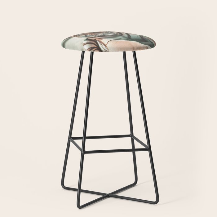 South Beach Bliss Tiger Prints Stool Gallery Image 1