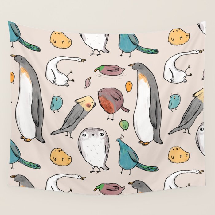 Lump Birds Wall Tapestry Gallery Image 4