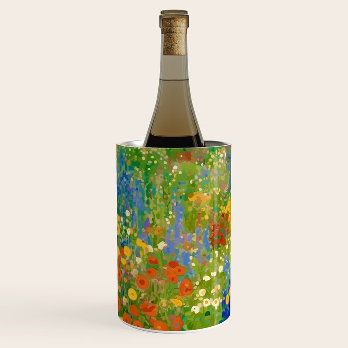 Klimt Flower Garden Colorful Landscape Wine Chiller Gallery Image 1