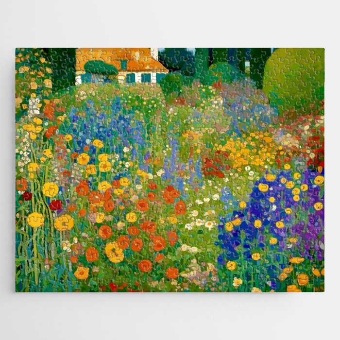 Klimt Flower Garden Colorful Landscape Jigsaw Puzzle Gallery Image 1