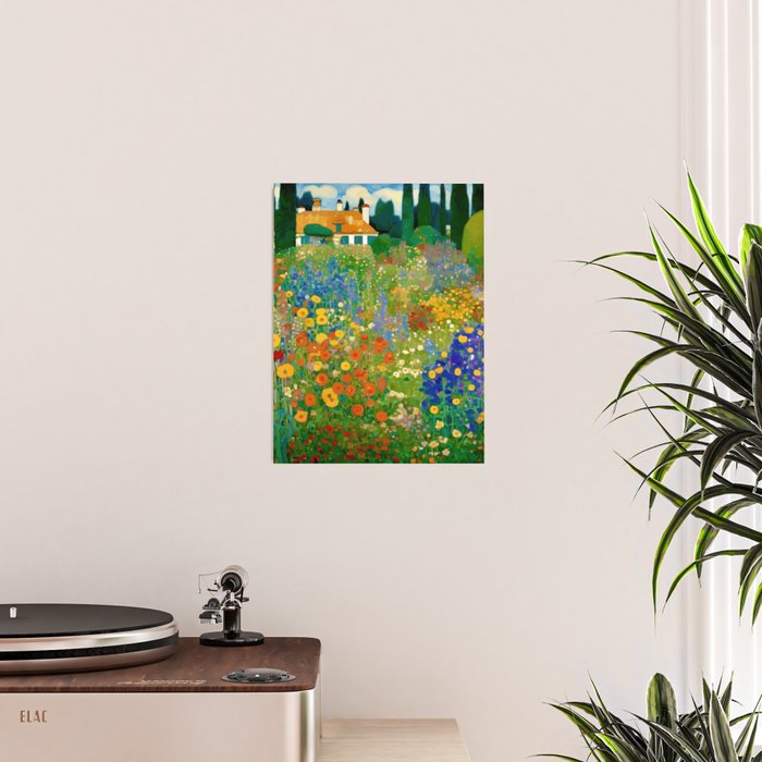 Klimt Flower Garden Colorful Landscape Poster Gallery Image 2