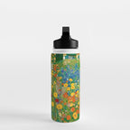 Klimt Flower Garden Colorful Landscape Water Bottle Gallery Image 3