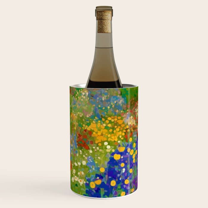 Klimt Flower Garden Colorful Landscape Wine Chiller Gallery Image 3