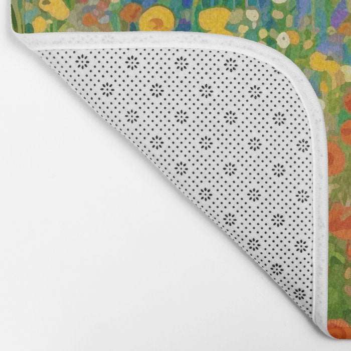 Klimt Flower Garden Colorful Landscape Bath Mat Gallery Image 2
