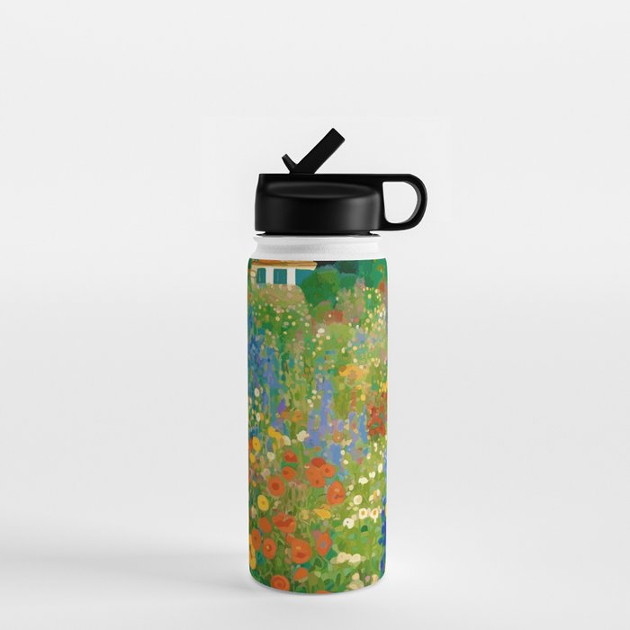Klimt Flower Garden Colorful Landscape Water Bottle Gallery Image 1