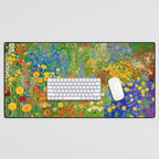 Klimt Flower Garden Colorful Landscape Desk Mat Gallery Image 1
