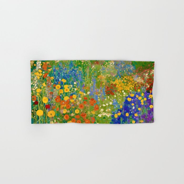 Klimt Flower Garden Colorful Landscape Bath Towel Gallery Image 1