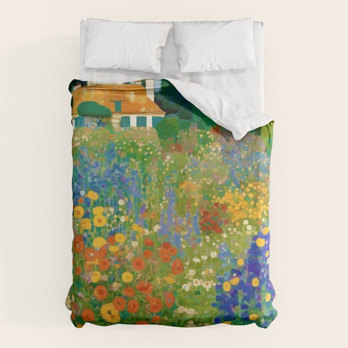 Klimt Flower Garden Colorful Landscape Duvet Cover Gallery Image 6