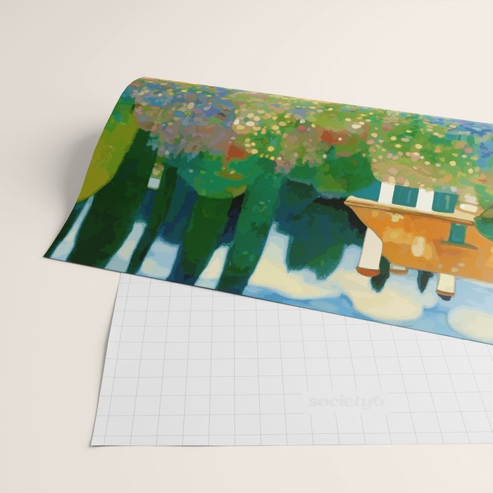 Klimt Flower Garden Colorful Landscape Wrapping Paper Gallery Image 2