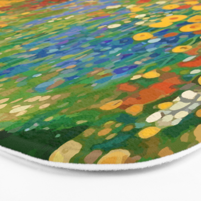 Klimt Flower Garden Colorful Landscape Bath Mat Gallery Image 3