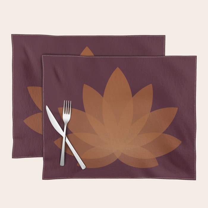 Lotus Flower Minimalism XII Placemat Gallery Image 1