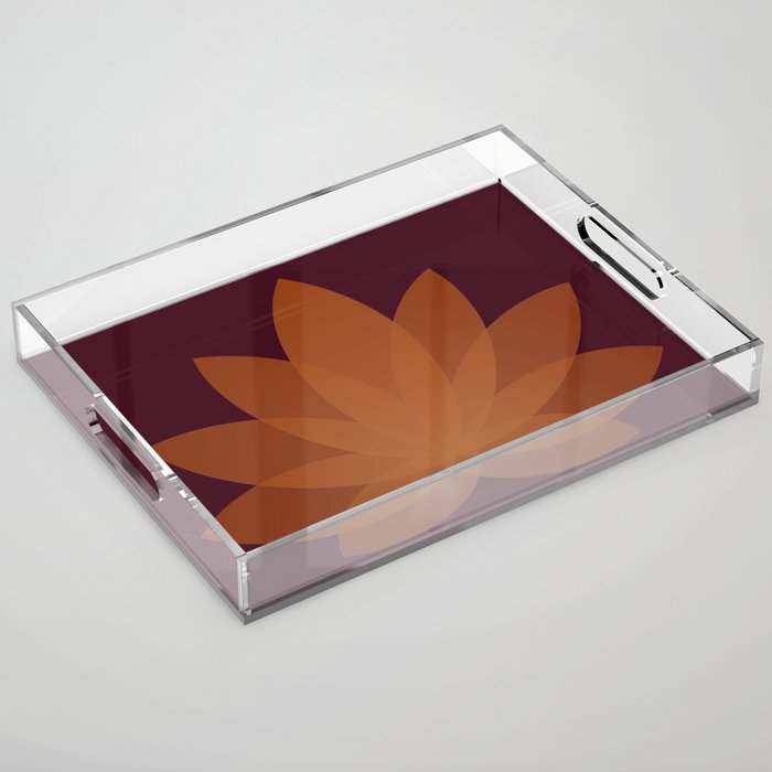 Lotus Flower Minimalism XII Acrylic Tray Gallery Image 1