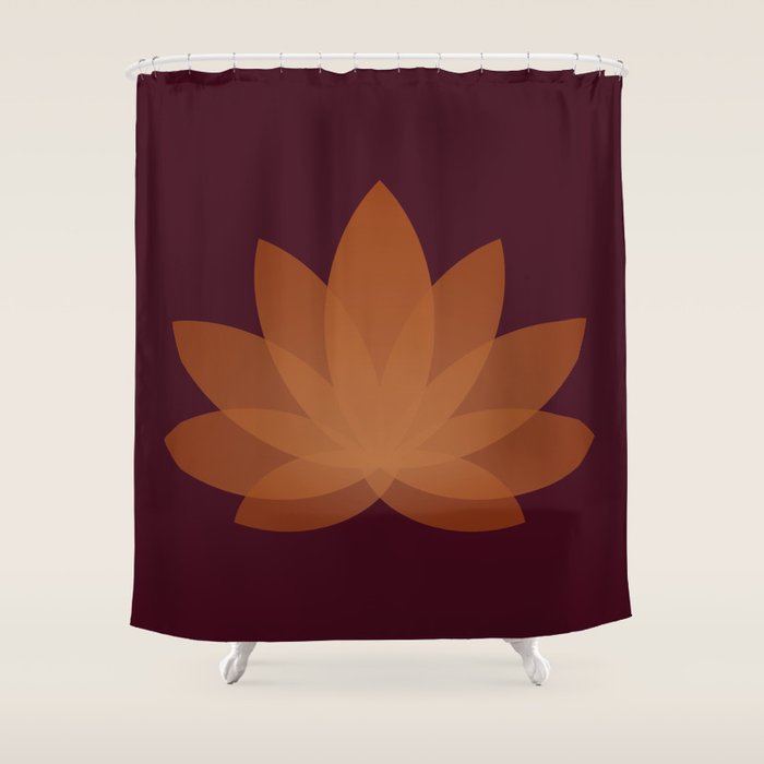 Lotus Flower Minimalism XII Shower Curtain Gallery Image 1