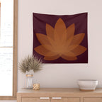 Lotus Flower Minimalism XII Wall Tapestry Gallery Image 2