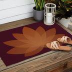 Lotus Flower Minimalism XII Outdoor Rug Gallery Image 2