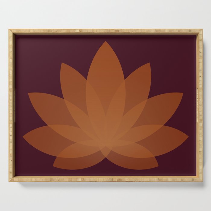 Lotus Flower Minimalism XII Serving Tray Gallery Image 1