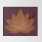 Lotus Flower Minimalism XII Throw Blanket Gallery Image 2