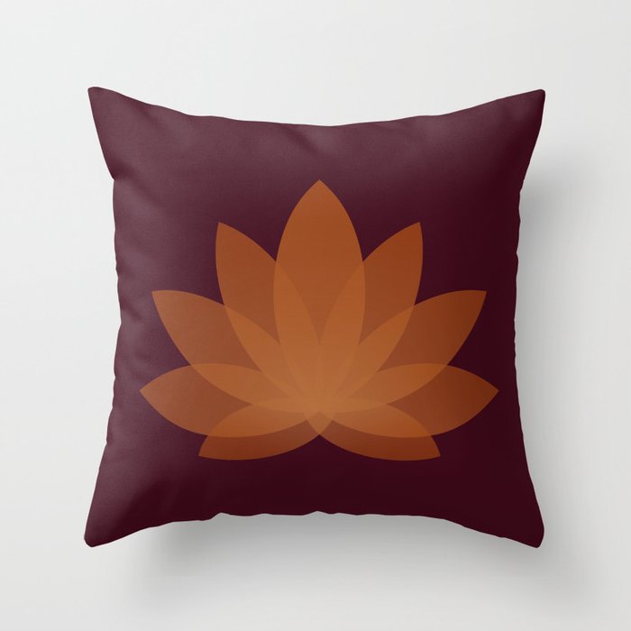 Lotus Flower Minimalism XII Throw Pillow Gallery Image 1