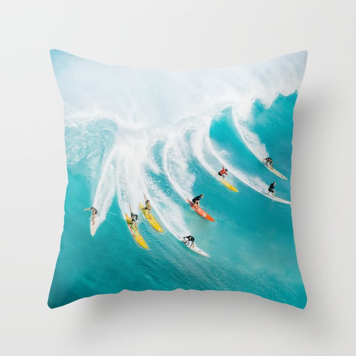 Let's Surf Throw Pillow Gallery Image 1