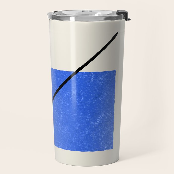 Circle Square Line - Blue Gold Travel Mug Gallery Image 2