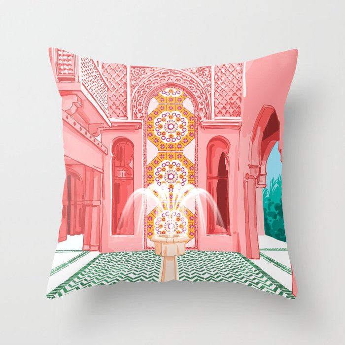 The Blush Palace Throw Pillow Gallery Image 1