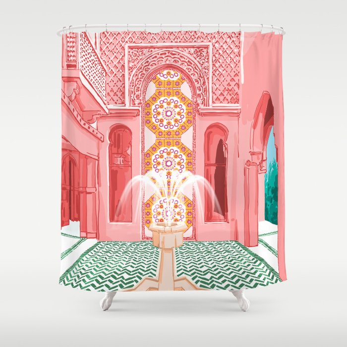 The Blush Palace Shower Curtain Gallery Image 1