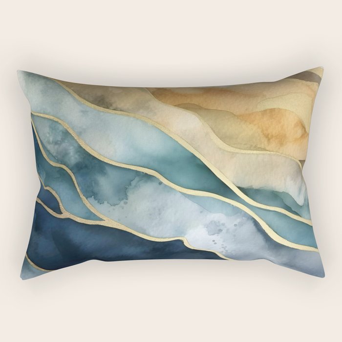 Earthy Tides Rectangular Pillow Gallery Image 2
