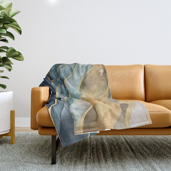 Earthy Tides Throw Blanket Gallery Image 1