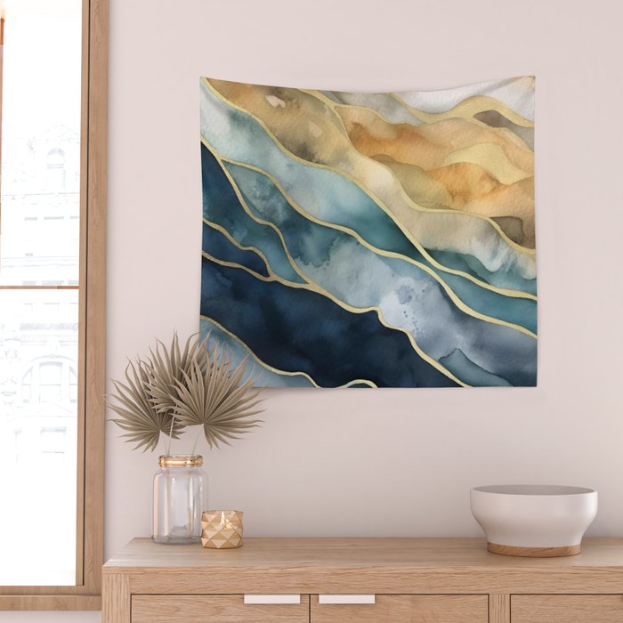 Earthy Tides Wall Tapestry Gallery Image 2