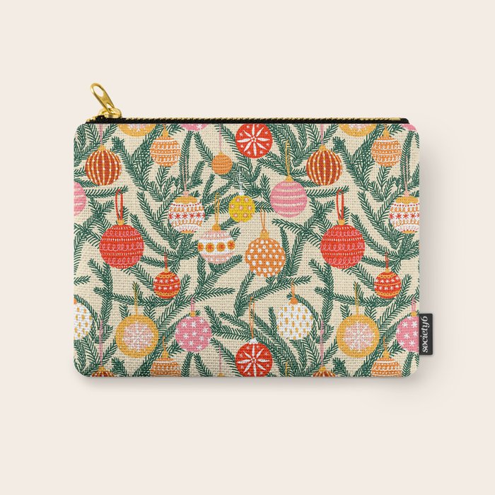 Christmas Baubles Pattern Carry All Pouch Gallery Image 1