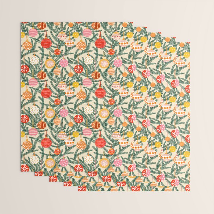 Christmas Baubles Pattern Wrapping Paper Gallery Image 3