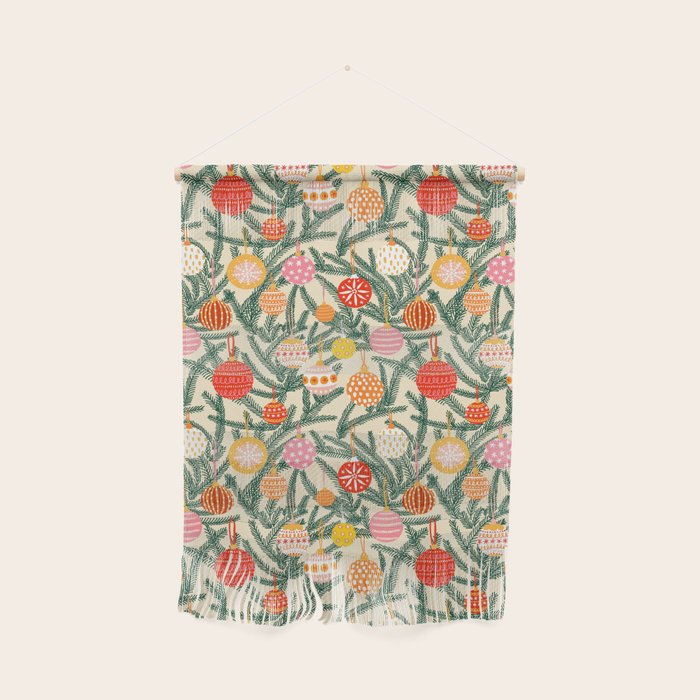 Christmas Baubles Pattern Wall Hanging