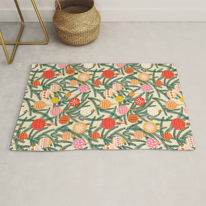 Christmas Baubles Pattern Rug Gallery Image 1
