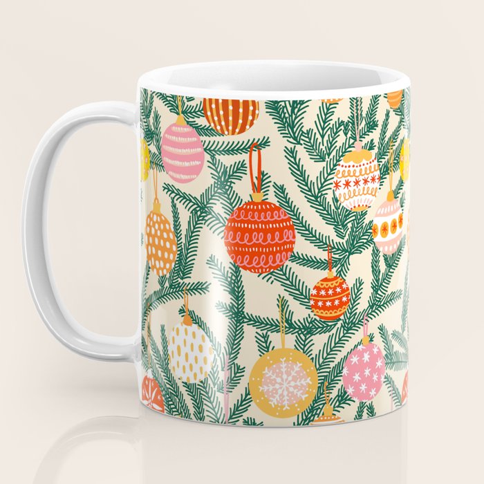 Christmas Baubles Pattern Coffee Mug Gallery Image 3