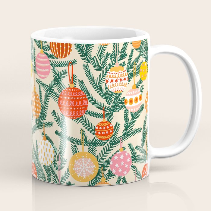 Christmas Baubles Pattern Coffee Mug Gallery Image 1