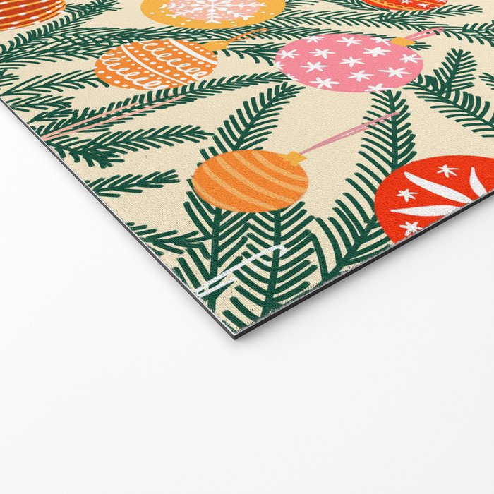 Christmas Baubles Pattern Welcome Mat Gallery Image 2